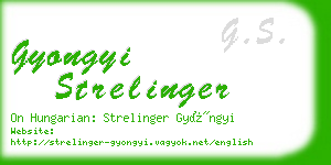 gyongyi strelinger business card